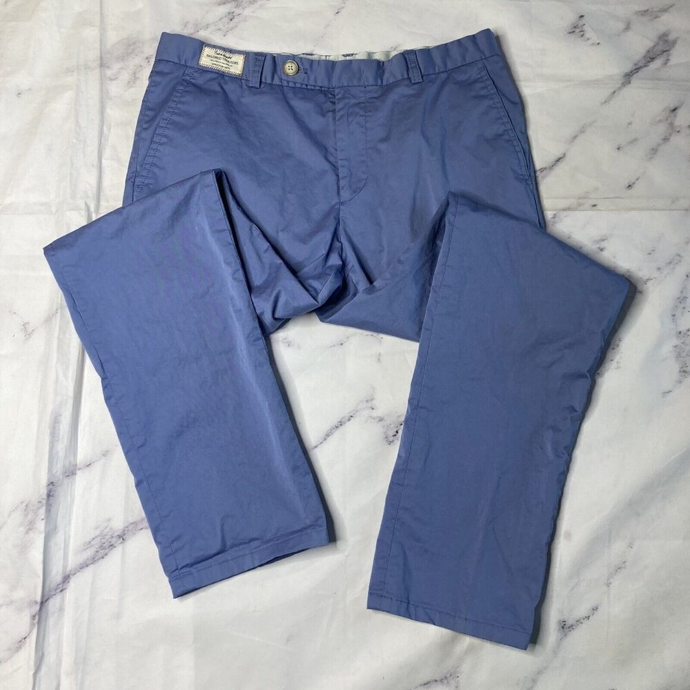 SPAO Blue Dress Pants Mens Size 82 Slim Tailored Trousers Career N116